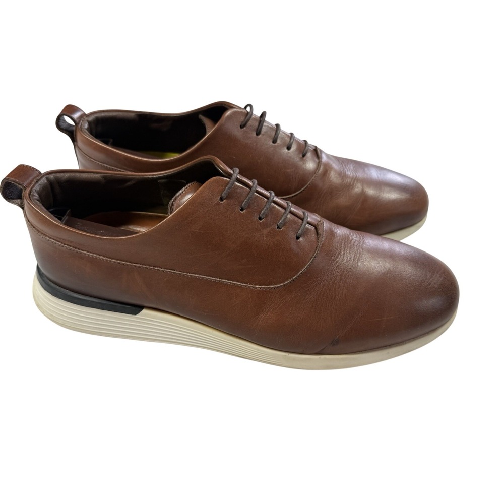 Wolf & Shepherd Crossover Derby Sneakers Men 11.5 Brown Leather Shoes Old Money